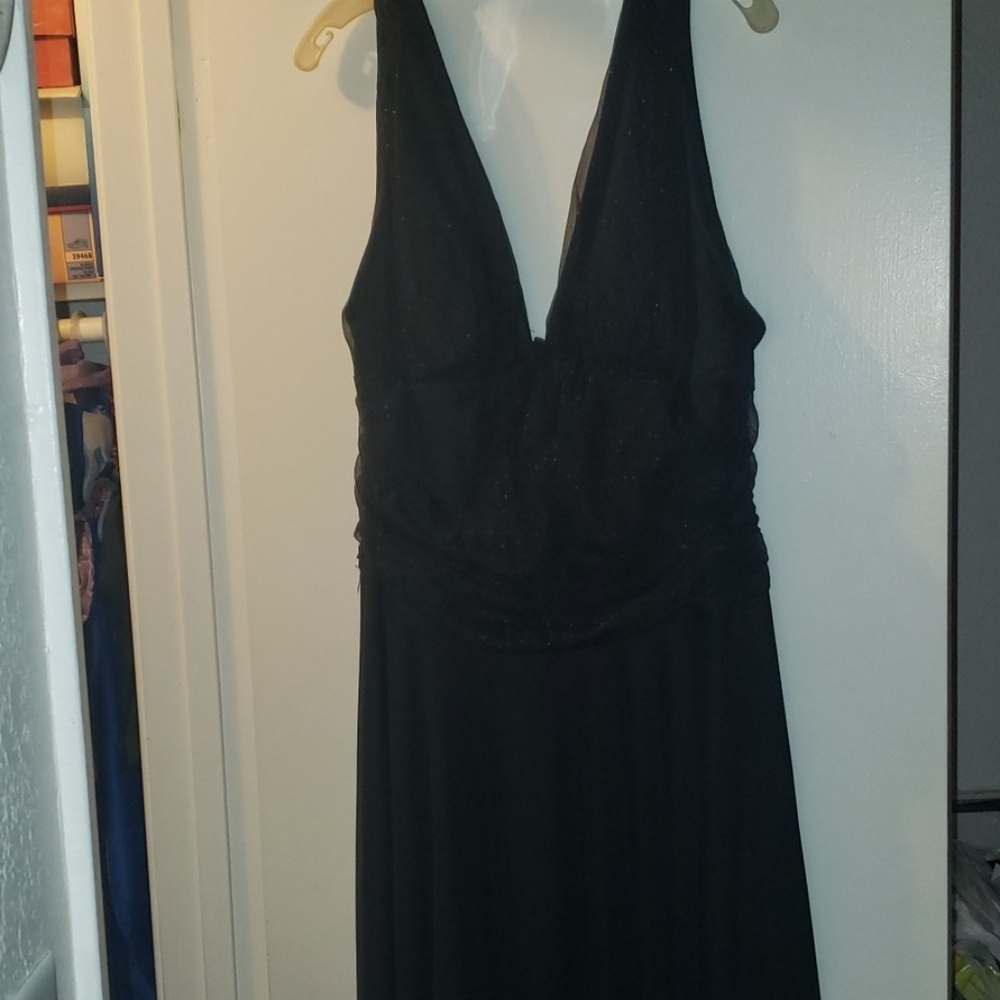 Low cut V neck dress